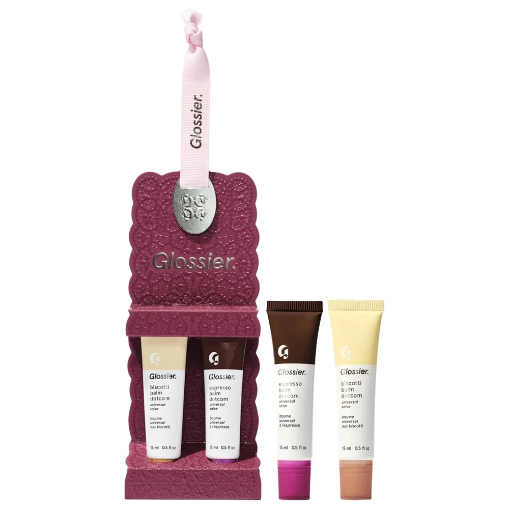 Glossier Limited Edition Balm Dotcom Biscotti & Espresso Duo Set Brand New